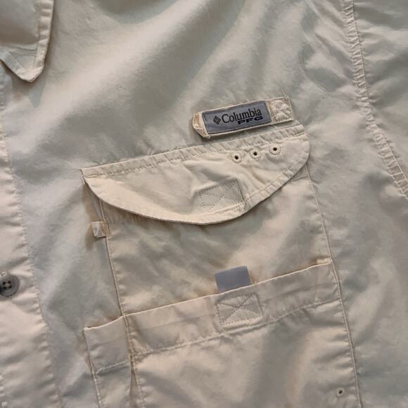 COLUMBIA Men’s PFG Bahama Short Sleeve Fishing Shirt UPF 30 Vented Large - Picture 4 of 7